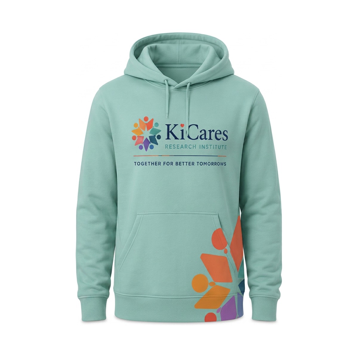 KiCares Hoodie — Teal