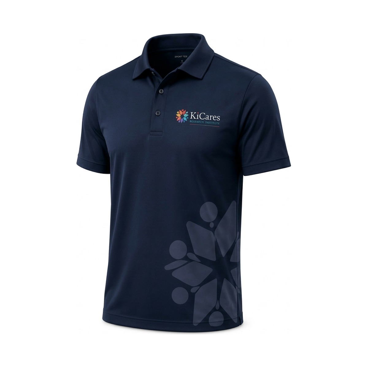 KiCares Performance Polo — Navy